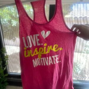 Gold and Pink Sleeveless Tank Top